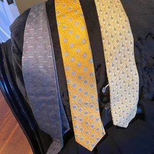 Lot of 3 men's ties 100% Silk Wearable Versace, Canali and Ermenegildo Zegna